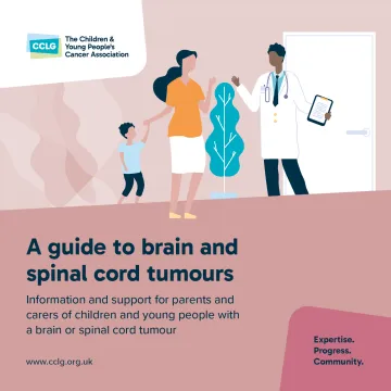 Front cover for booklet - A guide to brain and spinal cord tumours