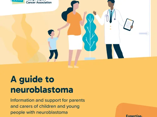 Front cover for booklet - A guide to neuroblastoma